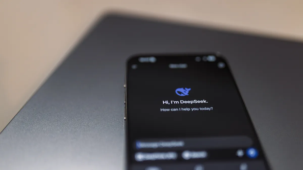 Ahrefs review for AI-assisted SEO research — Smartphone Display with AI Assistant Interface